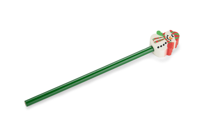 Pencil with eraser CHRISTMAS - Snowman