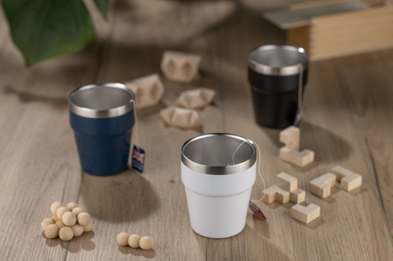 Recycled stainless steel mug MAKEL 300 ml - Image 4