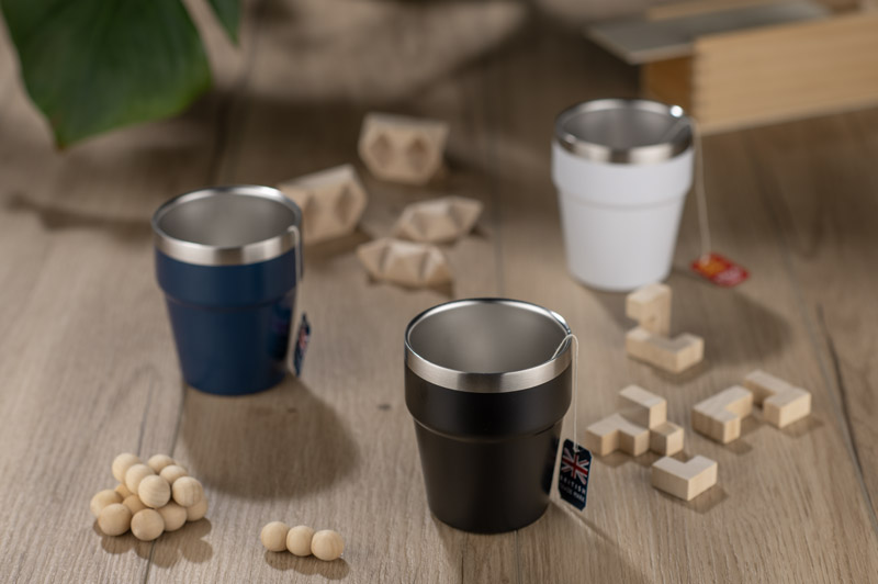 Recycled stainless steel mug MAKEL 300 ml - Image 4