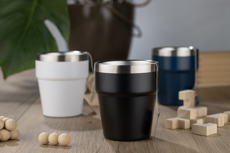 Recycled stainless steel mug MAKEL 300 ml - Image 5
