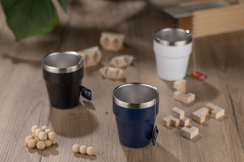 Recycled stainless steel mug MAKEL 300 ml - Image 4
