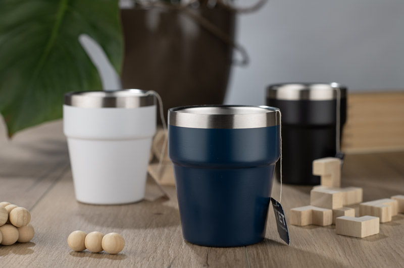 Recycled stainless steel mug MAKEL 300 ml - Image 5