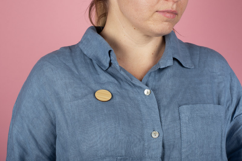 Bamboo pin ROUND - Image 5