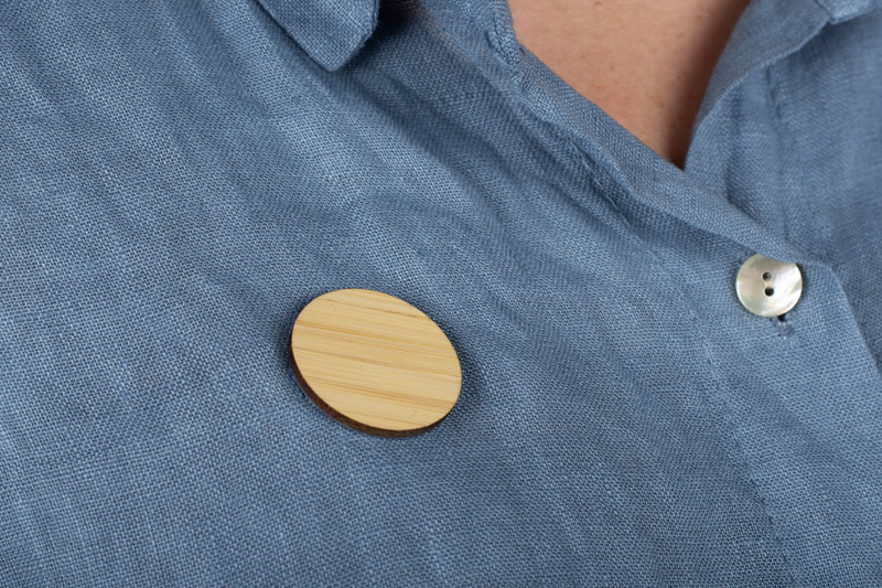 Bamboo pin ROUND - Image 6